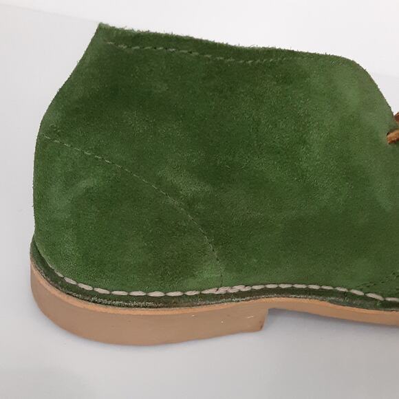 Olive Green Suede Desert Boots Lace Up Chukka Womens 8 Safari Boot Utility Gorp - Picture 5 of 10